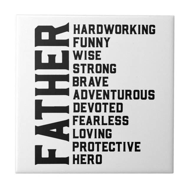 Azulejo Regalo de cumpleaños padre regalo de papá (Frente)