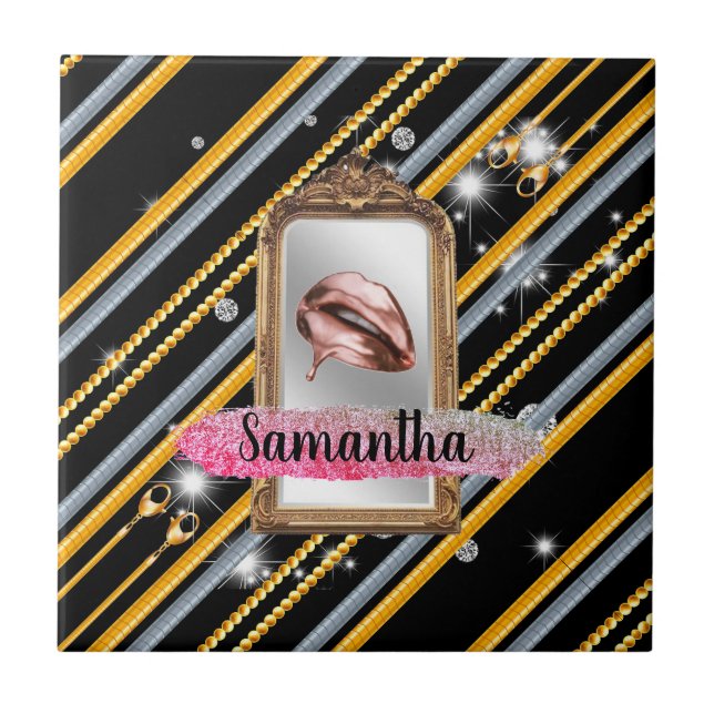 Azulejo Regalo De Cumpleaños Personalizado Para Esposa, Am (Frente)