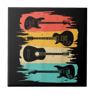Azulejo Regalo De Guitarra Vintage Para Hombres Banda De M