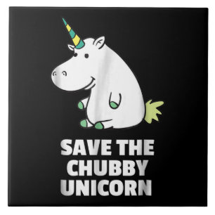 Azulejo Regalo de Hippo Lover  Hippo de Chubby Unicorn  Hi