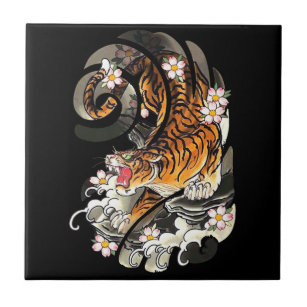 Azulejos Tatuaje Del Tigre | Zazzle.es