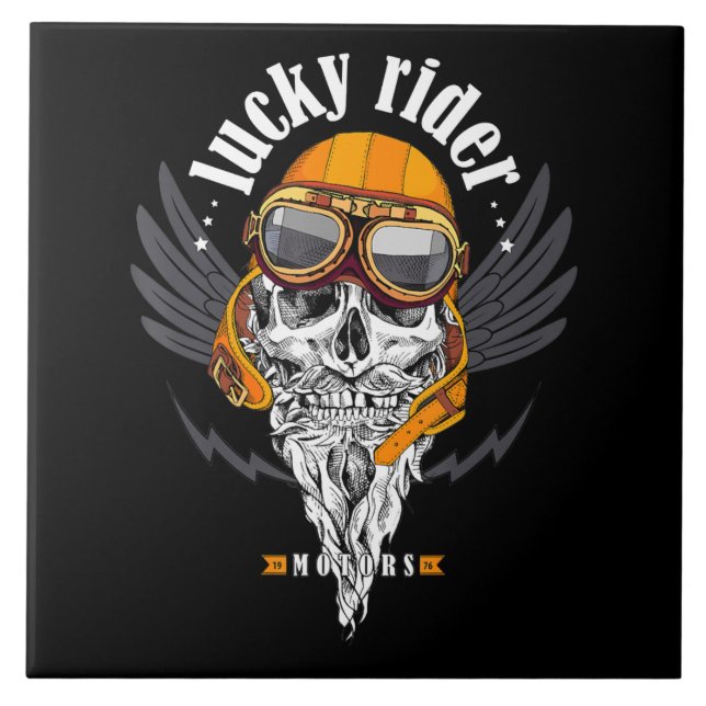 Azulejo Regalo De Motocicleta Para Los Amantes De La Moto (Frente)