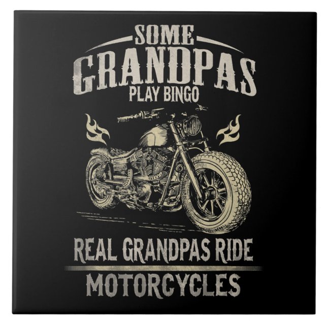 Azulejo Regalo de motocicleta Real Grandpas.pn (Frente)