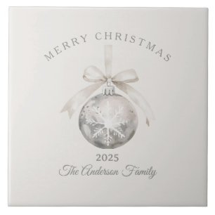 Azulejo Regalo de Navidades de ornamentos rústicos de colo