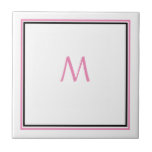 Azulejo Regalo de nombre personalizado inicial del monogra<br><div class="desc">Diseñado con una plantilla de texto para el primer formato monogramado que se puede personalizar!</div>