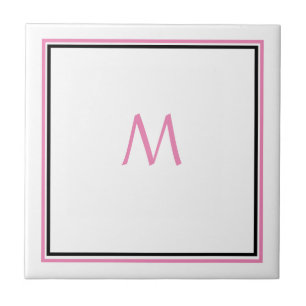 Azulejo Regalo de nombre personalizado inicial del monogra