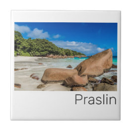 Azulejo Regalo de playa de Praslin Seychelles Island Anse 