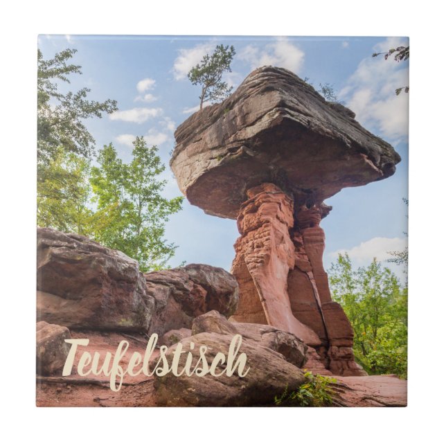 Azulejo regalo de Teufelstisch Hinterweidenthal Pfalz Alem (Frente)