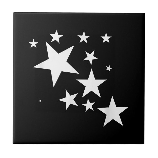 Azulejo Regalo de vestuario de diseño de estrellas de estr (Frente)