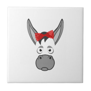 Azulejo Regalo Disfraz de Halloween de Burro Animal Floral