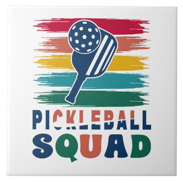 Azulejo Regalo para jugadores de pickleball (Frente)