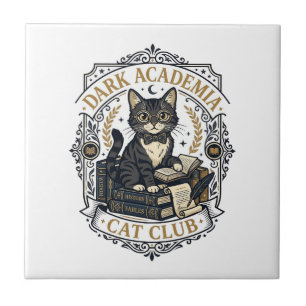 Azulejo Regalo para papá gato de Dark Academia - Dark Acad