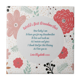 Azulejo REGALO - Poemas de la abuela de los nietos - PERSO