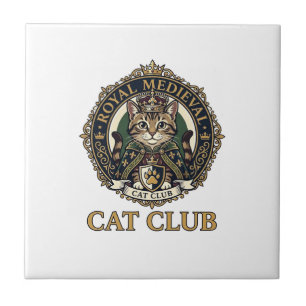 Azulejo Regalo Real Medieval Gato Padre Idea - Real Medie