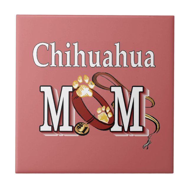 Azulejo Regalos de madres de perro de Chihuahua (Frente)