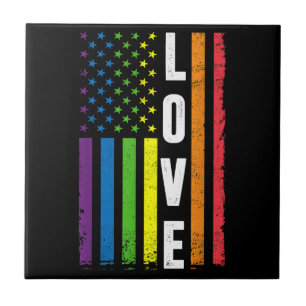 Azulejo Regalos del Orgullo Gay Hombres Mujeres LGBT Bande