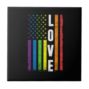 Azulejo Regalos Orgullo Gay Hombres Mujeres Bandera Arcoír