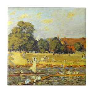 Azulejo Regatta en Hampton Court Alfred Sisley Poster