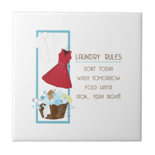 Azulejo Reglas de lavandería