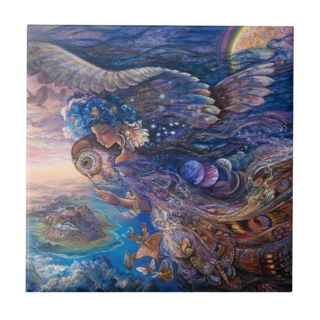 Azulejo Reina de la noche 6x6 mosaico cerámico (Frente)