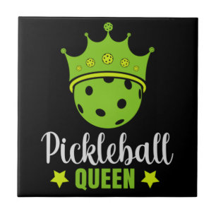 Azulejo Reina de Pickleball Divertida Reina del Pickle Bal