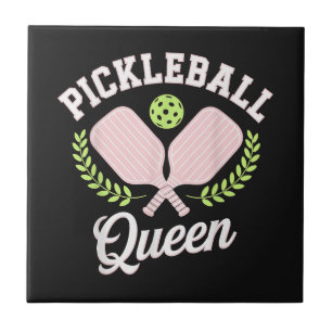 Azulejo Reina de Pickleball Divertido Jugador de Picklebal