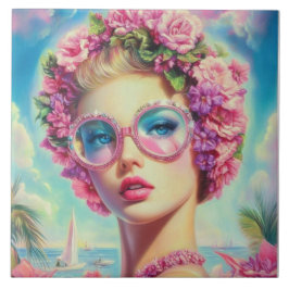 Azulejo Reina del glamour tropical