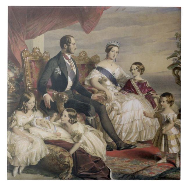 Azulejo Reina Victoria (1819-1901) y Príncipe Alberto (Frente)