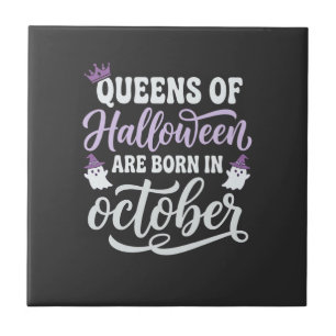 Azulejo Reinas de Halloween Nacidas en Octubre Cumpleaños