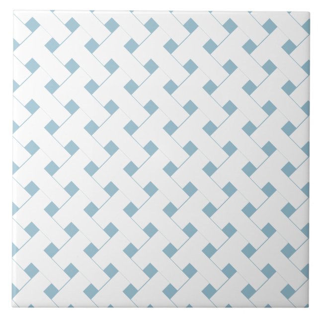 Azulejo Rejilla geométrica azul claro (Frente)