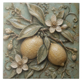 Azulejo Relieve Falso de Citrus Flor de Limón Rústica