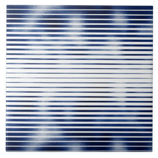 Azulejo Relieve metalizado de patrón geométrico rayado azu