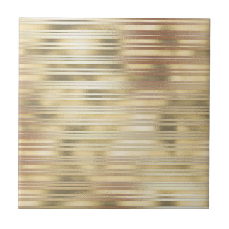 Azulejo Relieve metalizado de rayas doradas y elegante