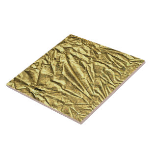 Azulejo Relieve metalizado dorado brillante
