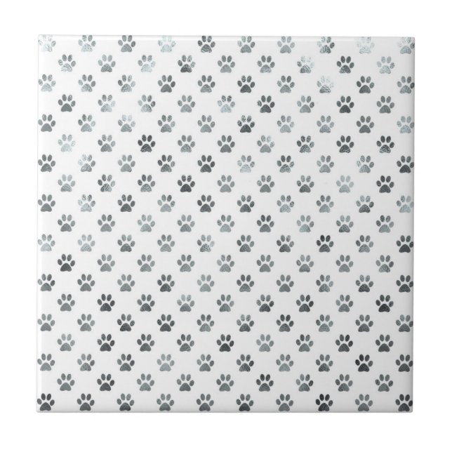 Azulejo Relieve metalizado metálico del blanco de gris (Frente)