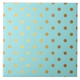 Azulejo Relieve metalizado metálico dorado Polka puntos Ve