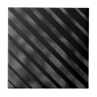 Azulejo Relieve metalizado metálico en rayas negras