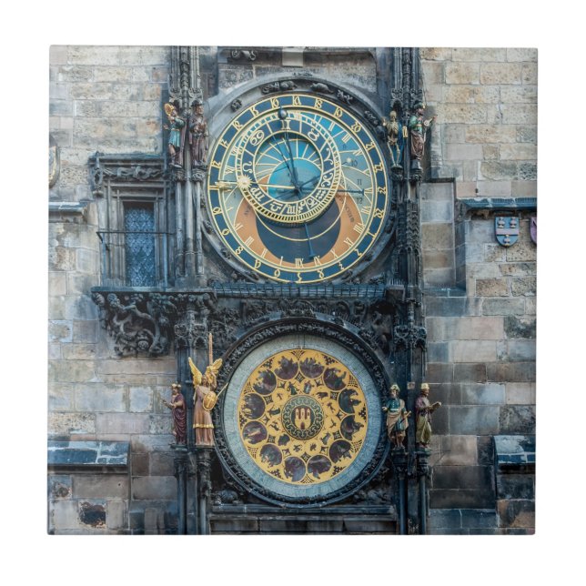 Azulejo Reloj astronómico de Praga (Frente)