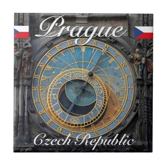 Azulejo Reloj astronómico Praga Orlog República Checa (Frente)