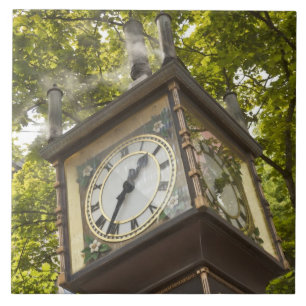 Azulejo Reloj de vapor en el barrio de Gastown