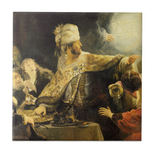 Azulejo Rembrandt - El festín de Baltasar,