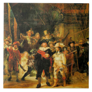Azulejo Rembrandt - El reloj nocturno