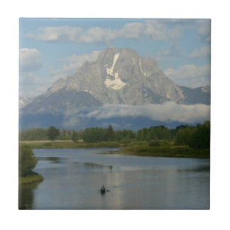 Azulejo Remo en kayak en el Parque Nacional Grand Teton