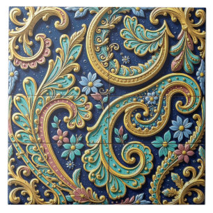 Azulejo Remolinos de un sueño Paisley