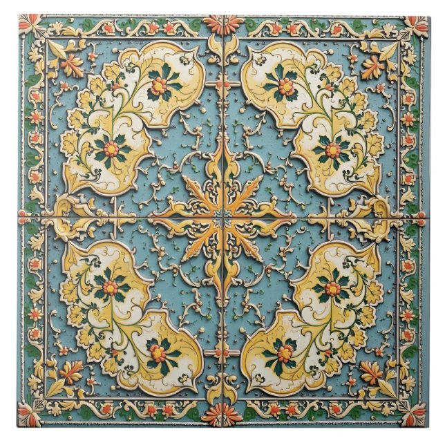 Azulejo Renacimiento de un Jardín (Frente)