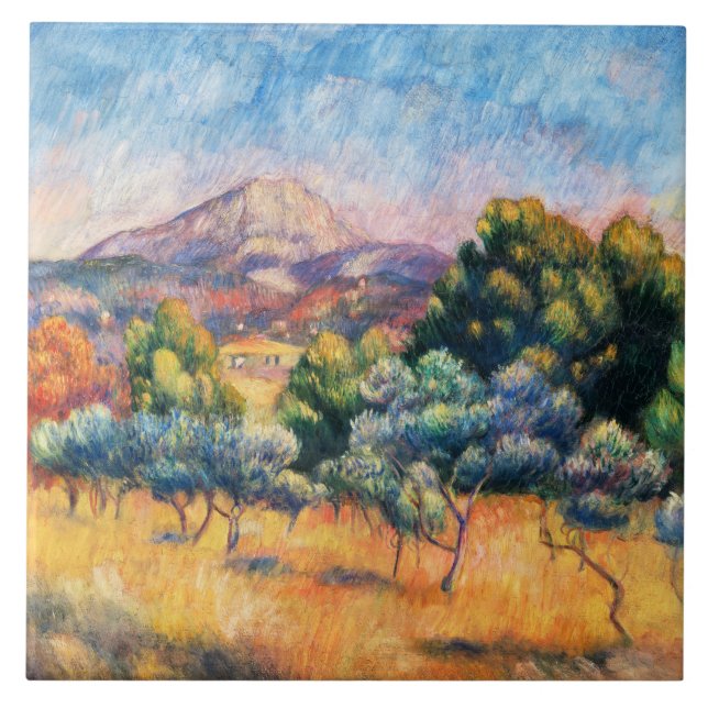 Azulejo Renoir - Montagne Sainte-Victoire (Paysage) Metali (Frente)