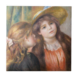 Azulejo Renoir - Retrato de dos niñas