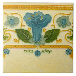 Azulejo Repro 1900 Pilkington Straight Border Art Nouveau