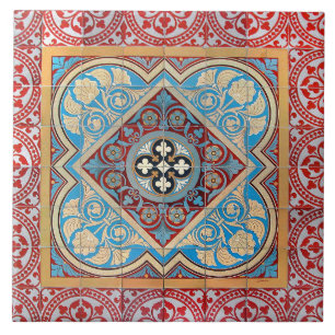 Azulejo Repro Alemán Geométrico Art Nouveau Jugendstil