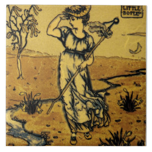 Azulejo Repro Art Nouveau Moderno Little Bo Peep Sketch